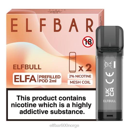 Elfbar Med Nikotin - ELFBAR elfa ferdigfylt pod - 2ml - 20mg (2 pakke) alv okse V4ZF4128